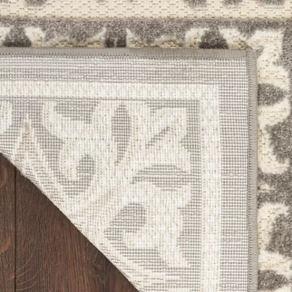 Outdoor Rugs-Kirkland's Home Aloha Ivory Geometric Indoor/Outdoor Area Rug, 3X5 Ivory/Gray