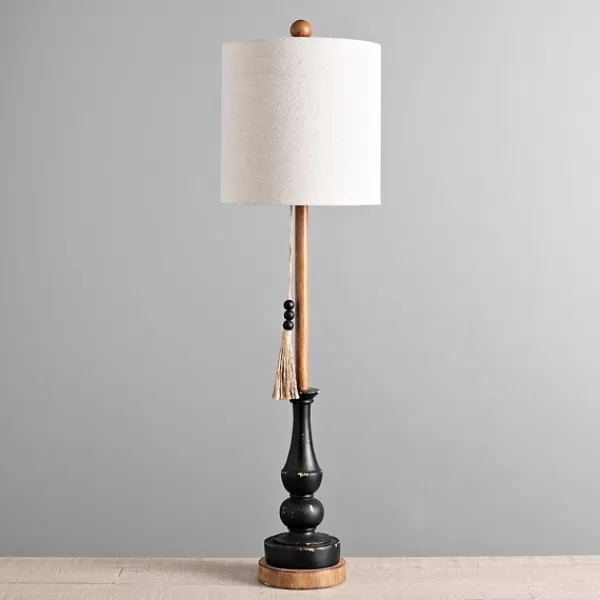 Buffet Lamps-Kirkland's Home Antique Black Allison Buffet Lamp Ivory