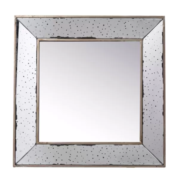 Decorative Mirrors-Kirkland's Home Antique Silver Glass Square Frame Mirror