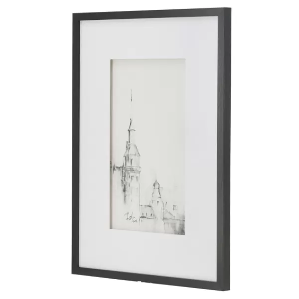 Framed Art-Kirkland's Home Architectural Drawings Framed Art Prints, Set Of 4 White/Black
