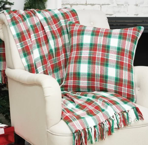 Blankets & Throws-Kirkland's Home Arlington Christmas Throw Blanket Red/Green