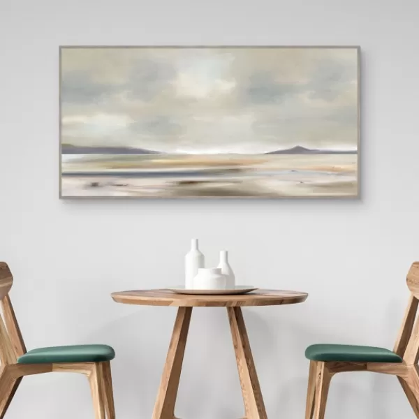 Canvas Art-Kirkland's Home At Peace Framed Canvas Art Print Gray