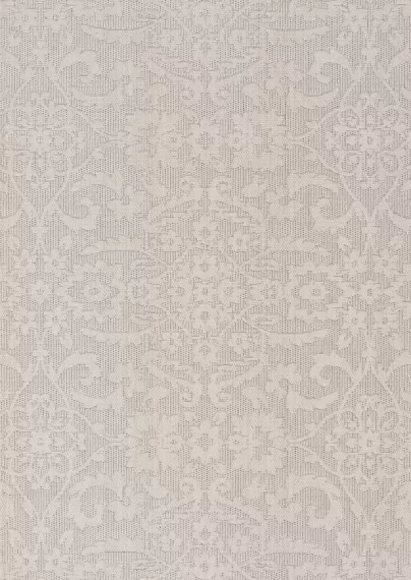 Outdoor Rugs-Kirkland's Home Auckland Damask Outdoor Area Rug, 5X7 Gray