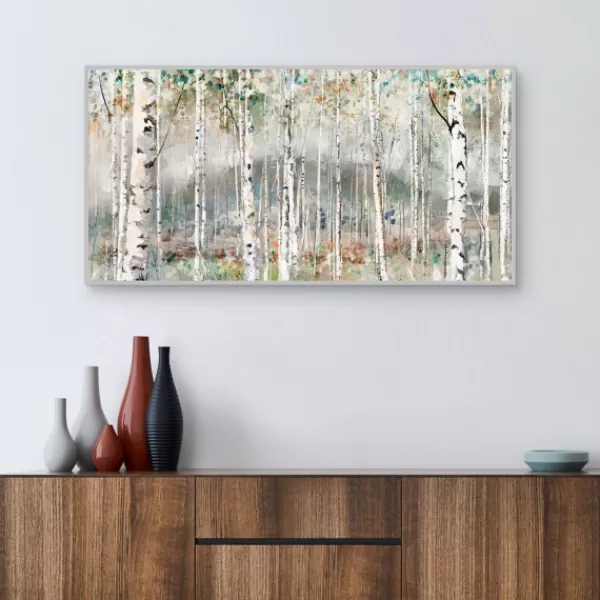 Canvas Art-Kirkland's Home Autumn Grace Framed Giclee Canvas Art Print Green/Gray