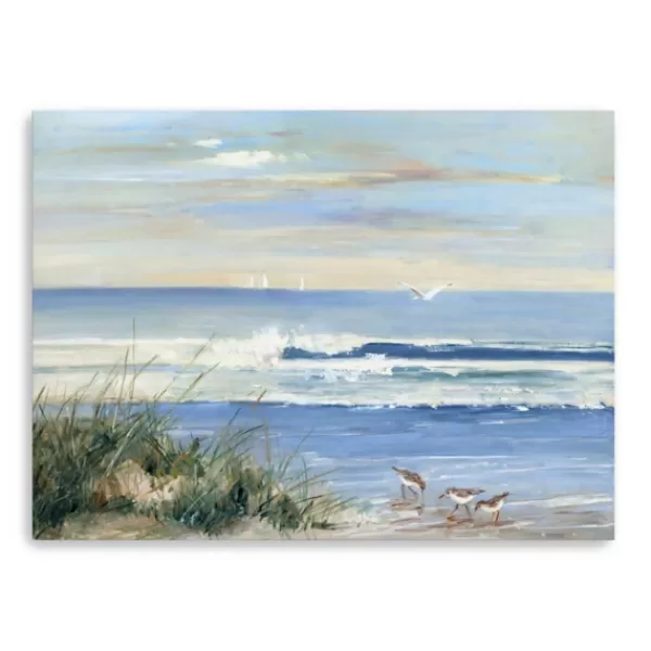 Canvas Art-Kirkland's Home Beach Combers Giclee Canvas Art Print, 48X36 In. Blue