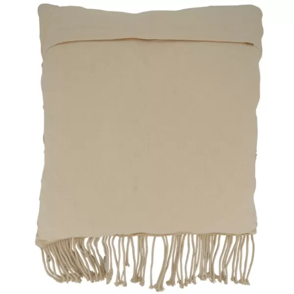 Blankets & Throws-Kirkland's Home Beige Macrame Design Throw Pillow Tan