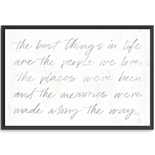 Wall Quotes & Signs-Kirkland's Home Best Things Framed Canvas Art Print, 38X26 In. White/Black