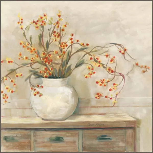 Canvas Art-Kirkland's Home Bittersweet Bouquet Framed Canvas Art Print Tan