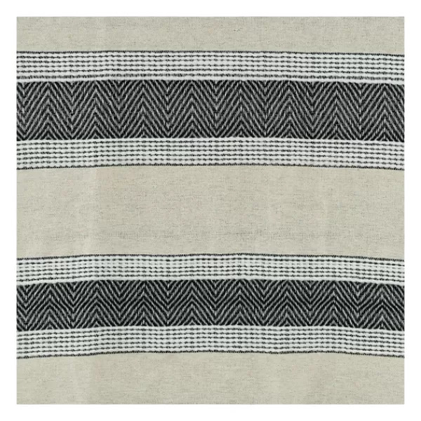 Blankets & Throws-Kirkland's Home Black And Natural Colorblock Chevron Throw Black/Tan