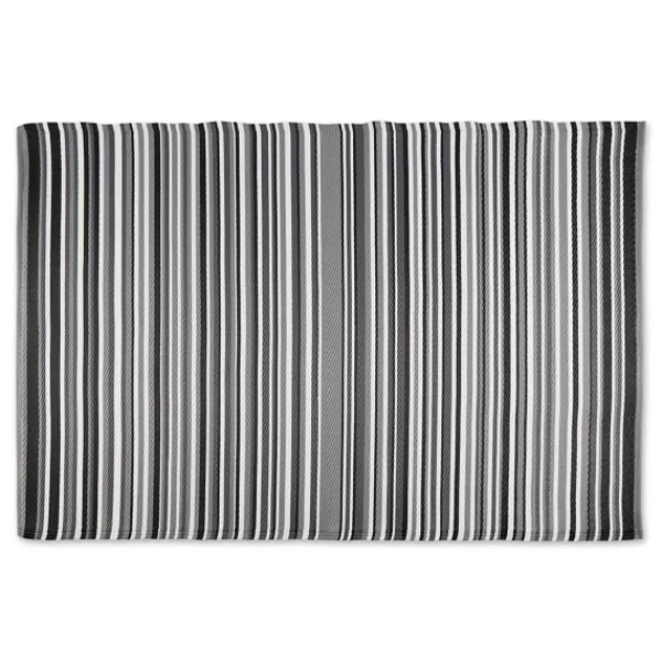 Outdoor Rugs-Kirkland's Home Black Barcode Stripe Outdoor Area Rug, 4X6 Black/White
