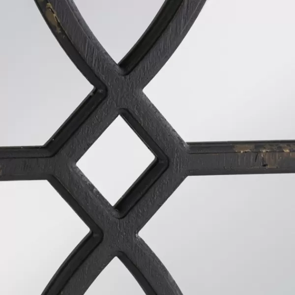 Decorative Mirrors-Kirkland's Home Black Carved Wooden Frame Wall Mirrors, Set Of 2