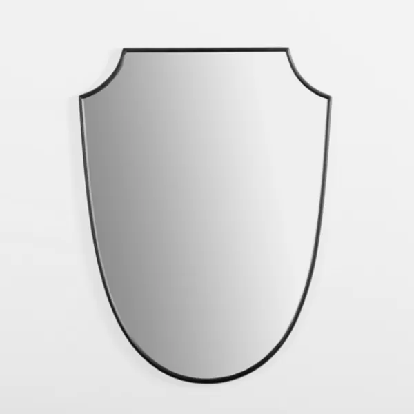 Decorative Mirrors-Kirkland's Home Black Iron Shield Wall Mirror