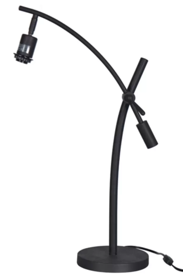 Table Lamps-Kirkland's Home Black Metal Adjustable Task Shade Table Lamp Gray