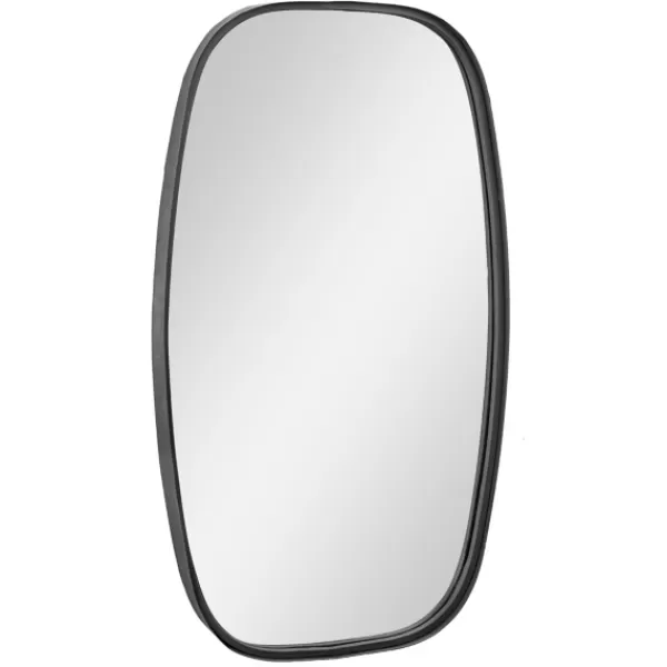 Decorative Mirrors-Kirkland's Home Black Metal Rectangular Wall Mirror, 18X31.5 In.
