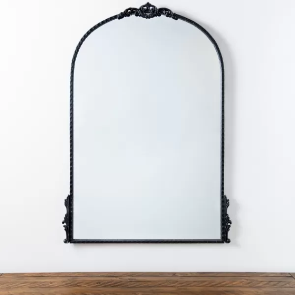 Decorative Mirrors-Kirkland's Home Black Ornate Antique Carved Mirror, 25.8X37 In.