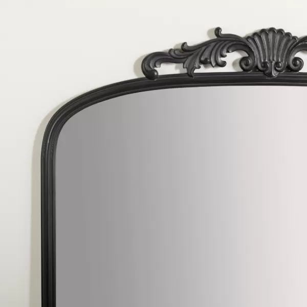 Decorative Mirrors-Kirkland's Home Black Ornate Scroll Bordeaux Wood Mirror