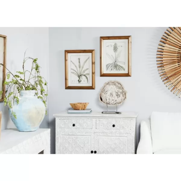 Framed Art-Kirkland's Home Black White Vintage Botanical Framed Art, Set Of 2 Black/White