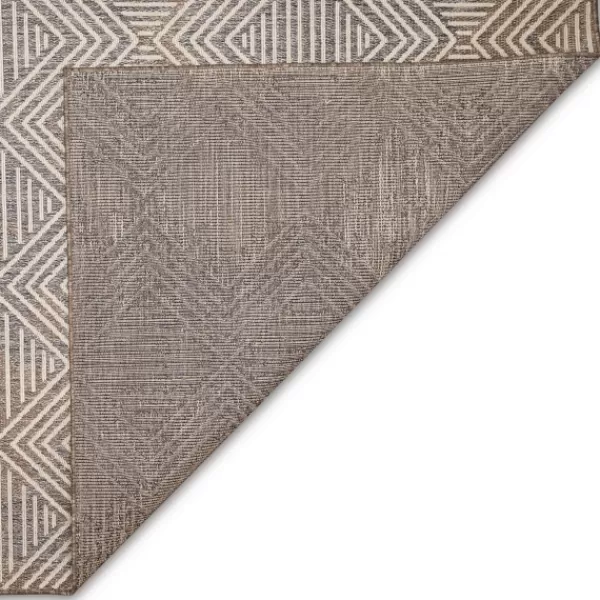 Outdoor Rugs-Kirkland's Home Blake Gray Zigzag Indoor/Outdoor Runner, 1X7 Gray/White