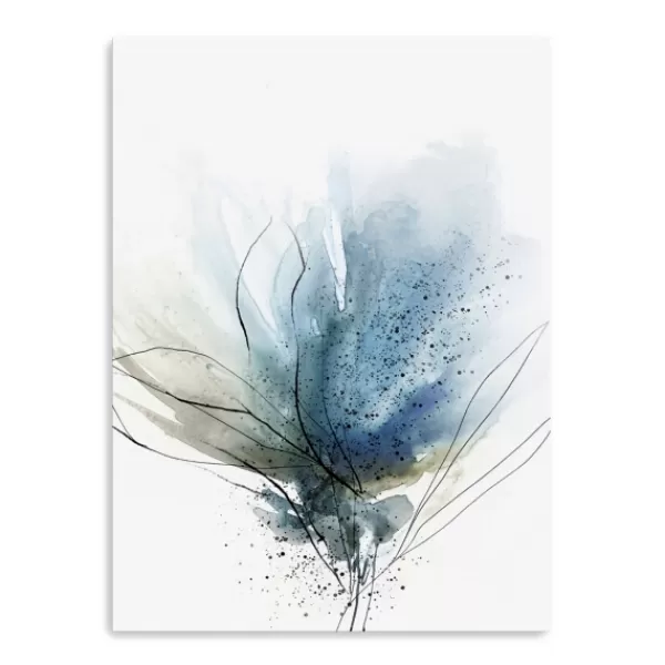 Canvas Art-Kirkland's Home Blooming Flower Ii Medium Canvas Art Print Blue