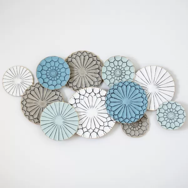 Wall Plaques-Kirkland's Home Blue Bohemian Metal Plate Wall Plaque Blue/Gray