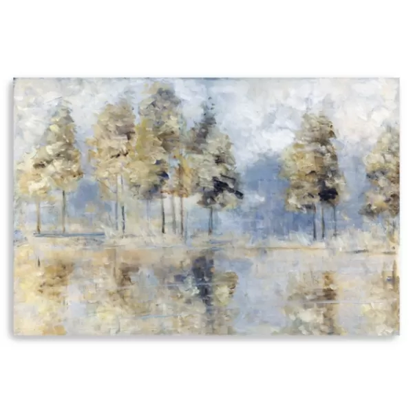 Canvas Art-Kirkland's Home Blue Golden Forest Giclee Canvas Art Print Blue/Gold