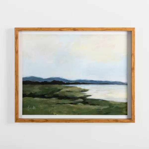 Framed Art-Kirkland's Home Blue Inkland Framed Art Print Green/Blue/White
