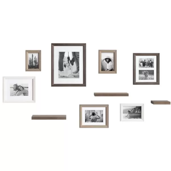 Gallery Wall Frames-Kirkland's Home Bordeaux 10-Pc. Gallery Wall Frame And Shelf Set