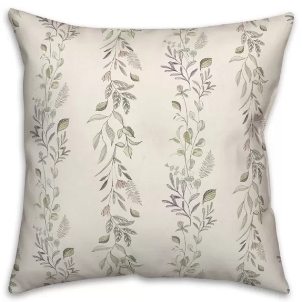 Pillows-Kirkland's Home Botanical Vines Pillow White