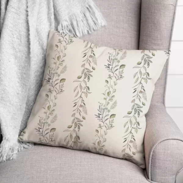 Pillows-Kirkland's Home Botanical Vines Pillow White