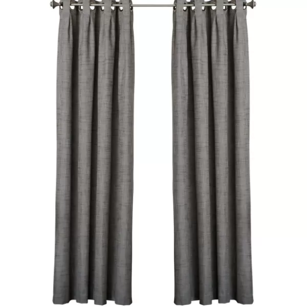 Curtains & Drapes-Kirkland's Home Box Pleated Single Curtain Panel, 84 In. Gray