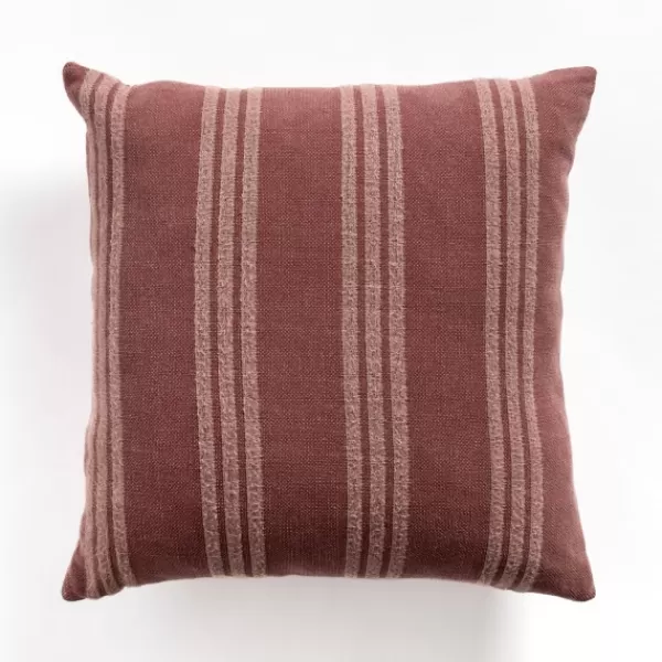 Pillows-Kirkland's Home Brick Providence Stripe Pillow Red
