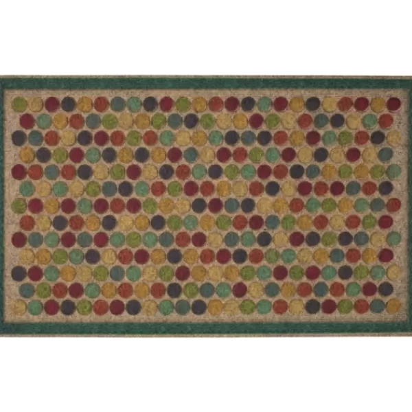 Doormats-Kirkland's Home Bright Colorful Dots Ornamental Entry Doormat Multi