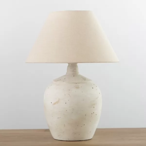Table Lamps-Kirkland's Home Bronson Cream Painted Table Lamp Tan