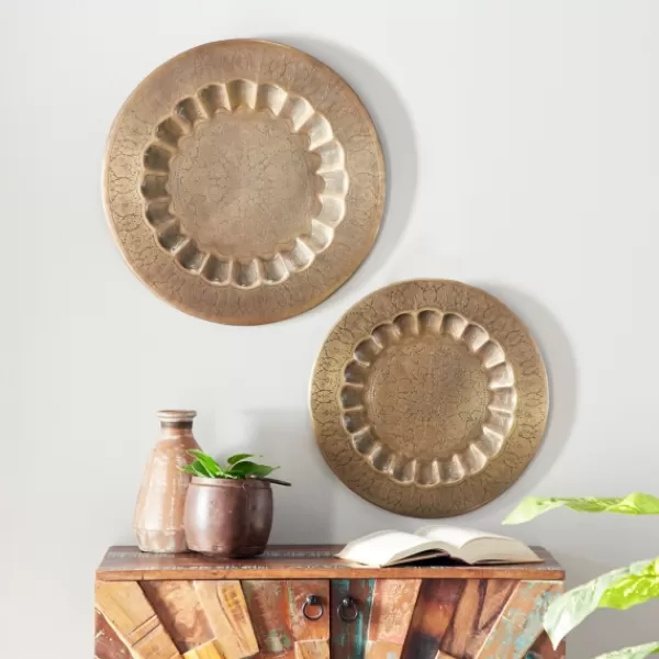 Wall Plaques-Kirkland's Home Bronze Metal Moroccan Wall Sculptures, Set Of 2 Brown