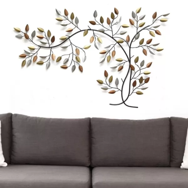 Wall Plaques-Kirkland's Home Bronze Metal Tree Branch Wall Plaque Brown/Gold/Silver