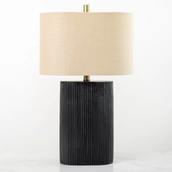 Table Lamps-Kirkland's Home Brooks Ribbed Table Lamp Black