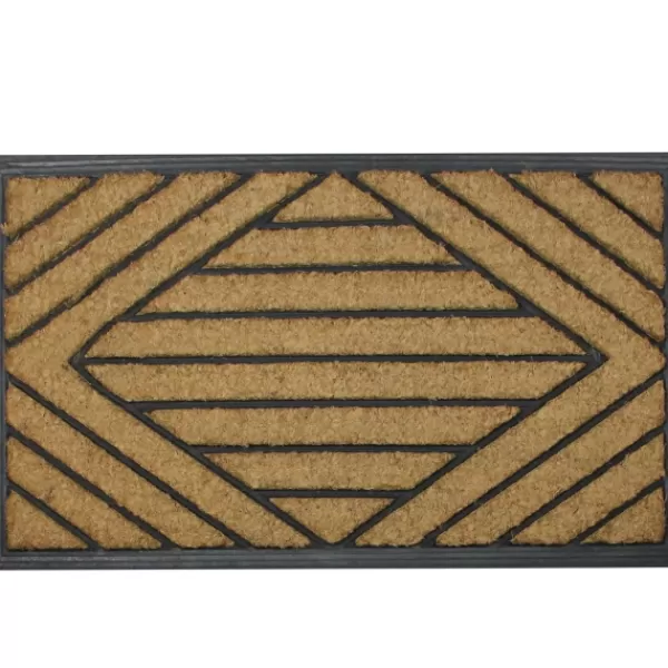 Doormats-Kirkland's Home Brown And Black Diamond Coir Doormat Brown/Black