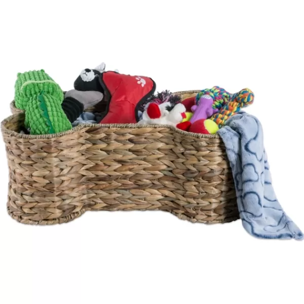 Baskets & Boxes-Kirkland's Home Brown Hyacinth Dog Bone Basket