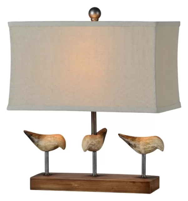 Table Lamps-Kirkland's Home Brown Resin Birds Rec Gle Table Lamp Tan