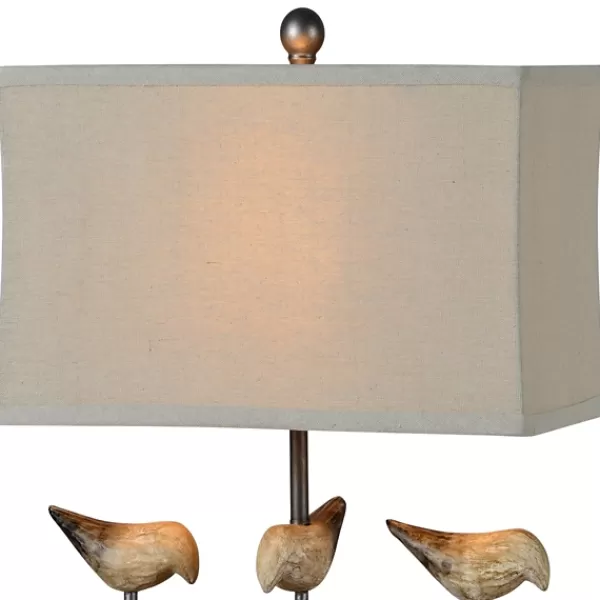 Table Lamps-Kirkland's Home Brown Resin Birds Rec Gle Table Lamp Tan
