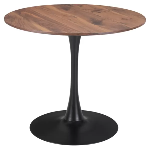 Dining Tables-Kirkland's Home Brown Wood And Black Metal Bistro Dining Table
