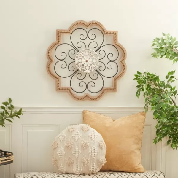Wall Plaques-Kirkland's Home Brown Wood And Metal Farmhouse Wall Plaque Brown/White/Black
