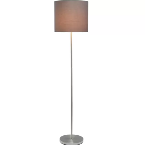 Floor Lamps-Kirkland's Home Brushed Nickel Floor Lamp Gray