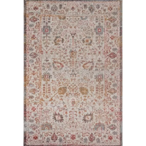 Outdoor Rugs-Kirkland's Home Budding Bohemian Indoor\Outdoor Area Rug, 8X10 Red/Ivory