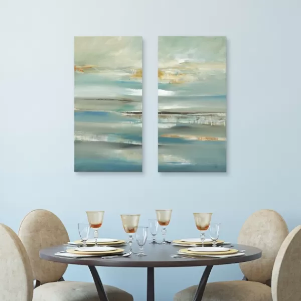 Canvas Art-Kirkland's Home By The Water Iii Canvas Art Prints, Set Of 2 Blue/Gray