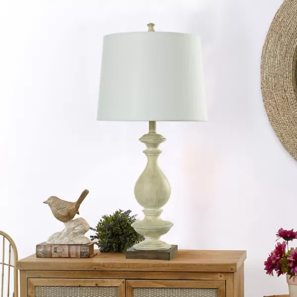 Table Lamps-Kirkland's Home Carved Traditional Table Lamp White