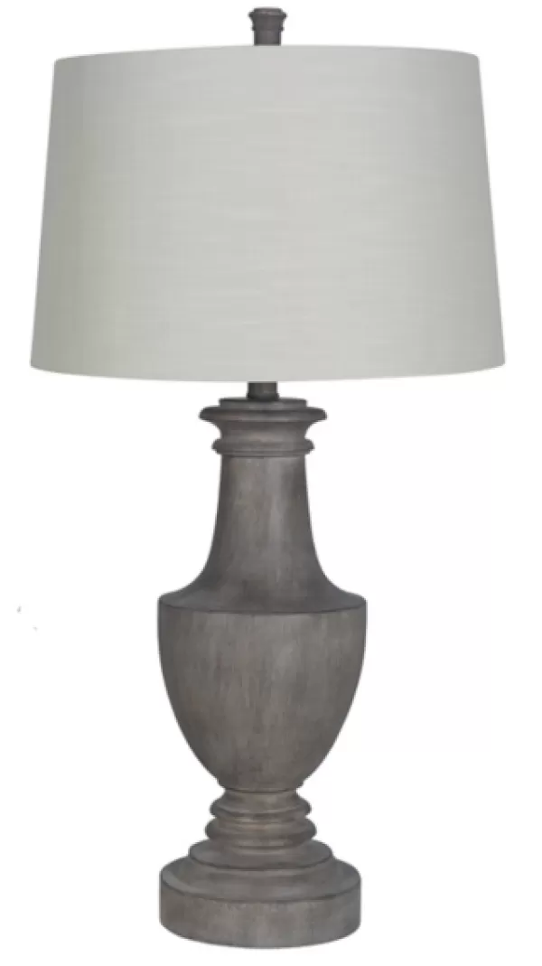 Table Lamps-Kirkland's Home Carved Urn Table Lamps, Set Of 2 Gray