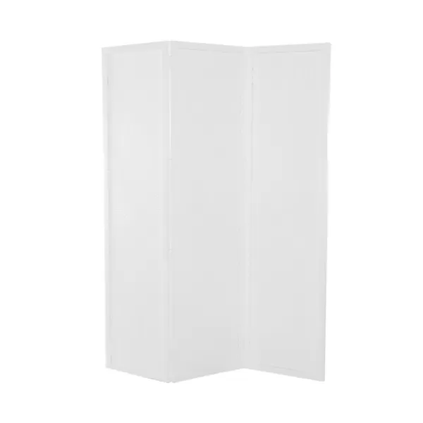 Decorative Accents-Kirkland's Home Carved Wood 3-Panel Room Divider White
