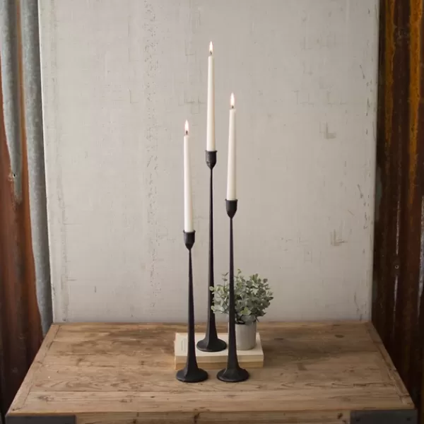 Candle Holders-Kirkland's Home Cast Iron Taper Candle Holders, Set Of 3 Black