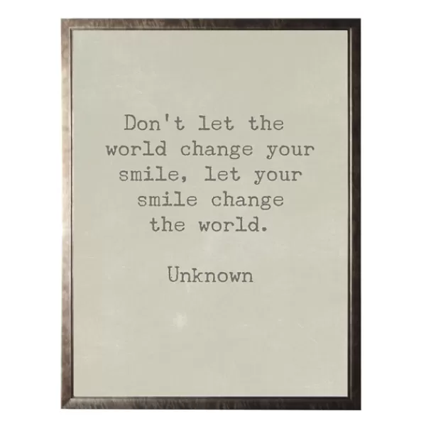 Wall Quotes & Signs-Kirkland's Home Change The World Dr. Seuss Quote Framed Art Print Tan